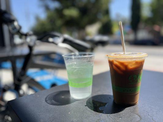 Oat milk latte/cold brew! Yum!