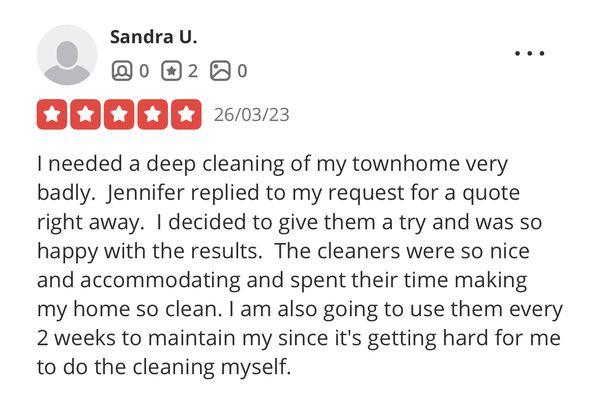 Sandra's review.