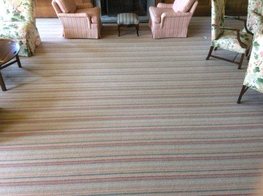 Another beautiful wool carpet installation. This carpet was provided by designer Bess Walker of Walker interiors (Middletown).