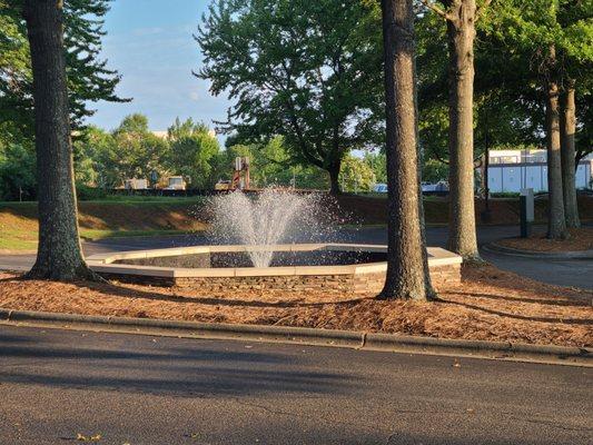 Fountain outside of the office