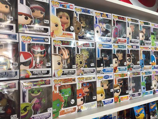 Lots of pop figures, stickers, toys, and fidget spinners to choose from!