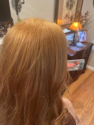 What had happened in the other salon. Orange and not at all what I asked for.