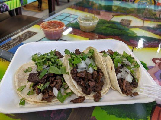 Carne tacos yummm... The meat so tasty and tender.