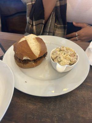 Pulled Pork Sandwich with Potato Salad