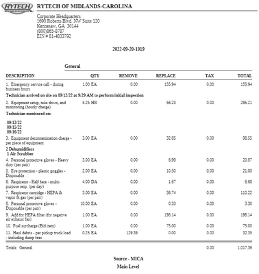 Rytech invoice page 2