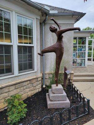 Sculpture near Miller Park Library