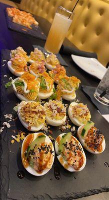 Walking Taco Deviled Eggs Cali Roll Deviled Eggs Chik-Fil- Deviled Eggs