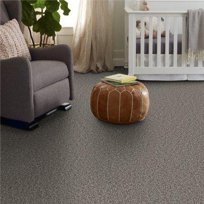 Warm up the baby's bedroom with this textured stain-resistant carpet.