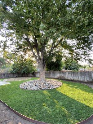 Sod / grass install
Cobble stone installation