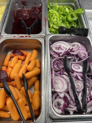 Salad bar choices