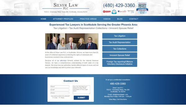 We designed this website for Silver Law, PLC.