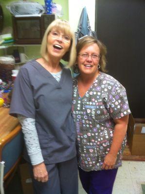 Two awesome dental assistants.