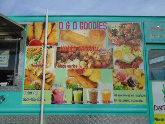 Some food pics on the side of the truck.