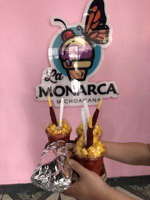 We don't share when it comes to mangonadas! We also got nachos for the drive back.