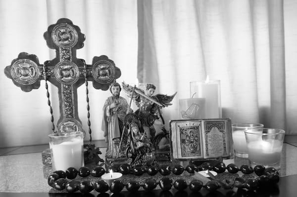 Statues of Religious Saints and Orishas in Botanica San Jose, CA