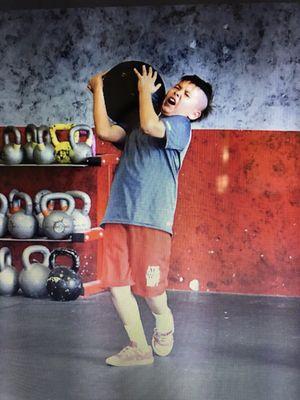 My grandson has never pushed himself before joining crossfit kids.  He came home tired and sore but couldn't wait for the next class.