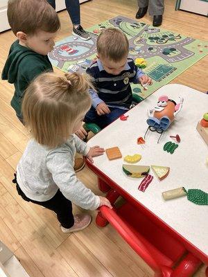 Check out some of the Toddlers in our Playful Pandas Classroom.