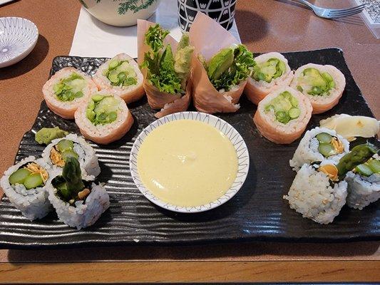 Three Bean Roll and Asparagus Roll