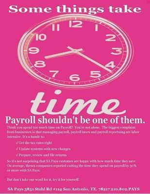 Spend far less time on Payroll, leave it up to SA Pays