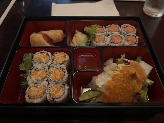 Bento Sushi Lunch Spicy Tuna & Spicy Crab Crunch