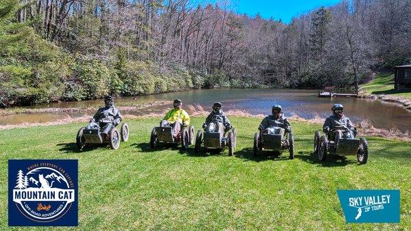 Getting situated......learning how to operate the electric ATVs.