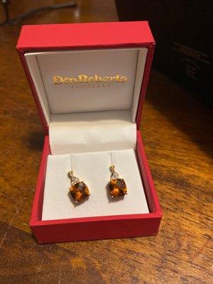 November birth stone earrings