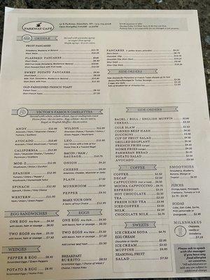 New menu