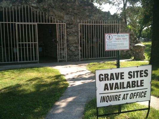 The Grotto where you can bring and light a candle towards the back.