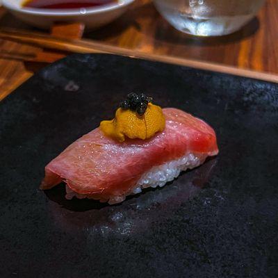 Otoro uni with caviar