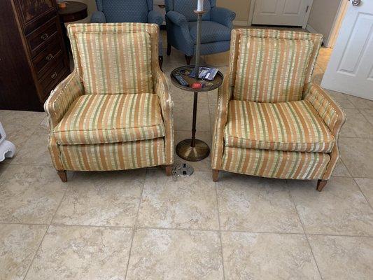 The chairs before restoration.