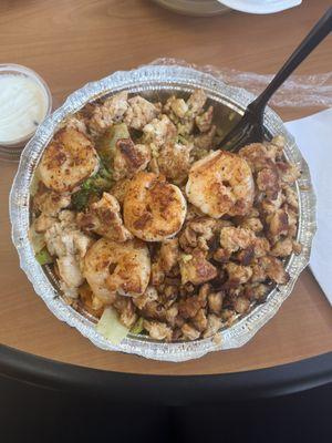 Chicken and Grilled Shrimp & Chicken Rice Bowl