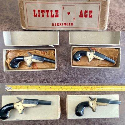 These are a set of 2 Little Ace 22 Short Derringer Pistols with consecutive serial numbers.