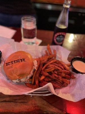 Angry Chef with Sweet Potato Fries