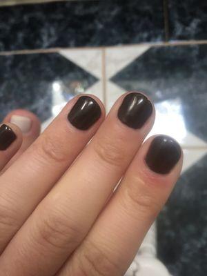 Gel mani damaged cuticle