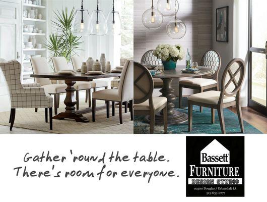 Experience the beauty of Bassett Furniture.  We help you design your perfect comfy spaces.