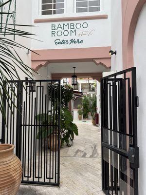 Entrance to the Bamboo Room by Trader Vic's from the pedestrian mall area.