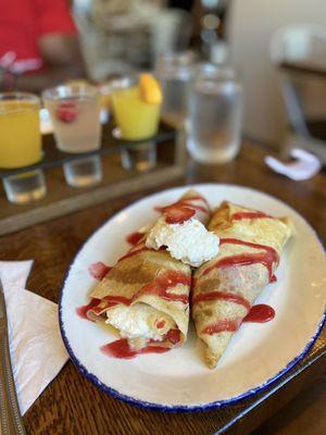 Strawberry crepe