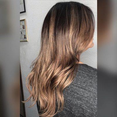 Balayage, color & cut .