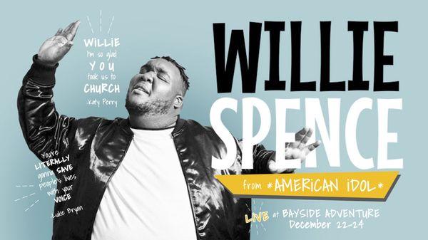 Join us for Christmas this year at Bayside Adventure featuring Willie Spence from American Idol.