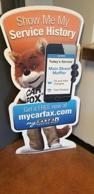 OUR REPAIRS & MAINTENANCE SHOWS ON CARFAX