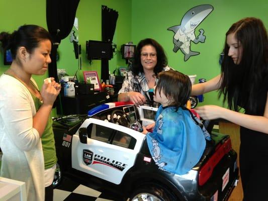 this cut was a three person job--these ladies were awesome!