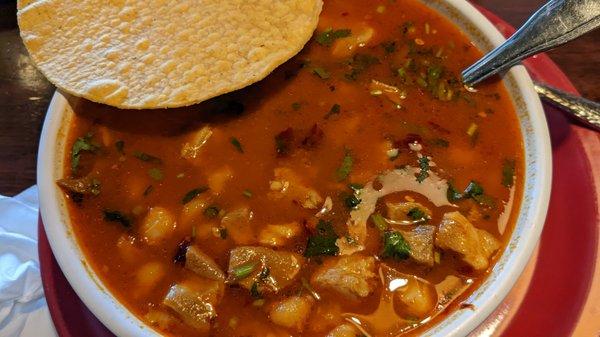 Hot Posole for a cold day.