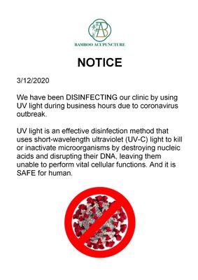 Coronavirus Notice