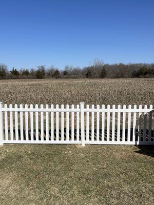 They installed an obviously titled post.  Bellbrook Fence will not respond about fixing it.