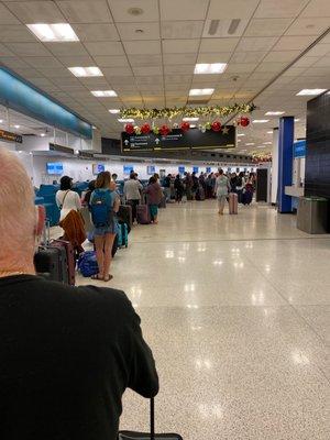 Line for Cayman air check in