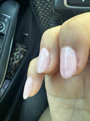 Hurts me more than 5 times!!  Come out with those nasty nails! disaster!!!