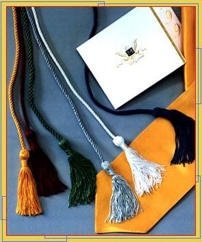 Honor cords, stoles, class rings