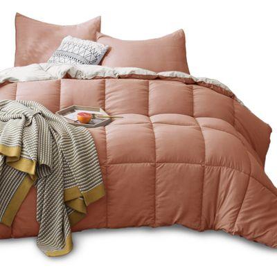 Orange Elegant Reversible Cozy Soft Luxury Down Alternative Comforter Set