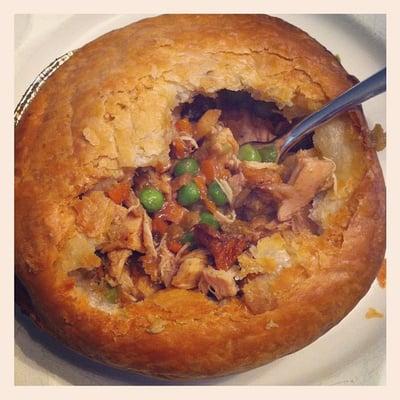 Chicken pot pie. No tasteless soupy filling here!