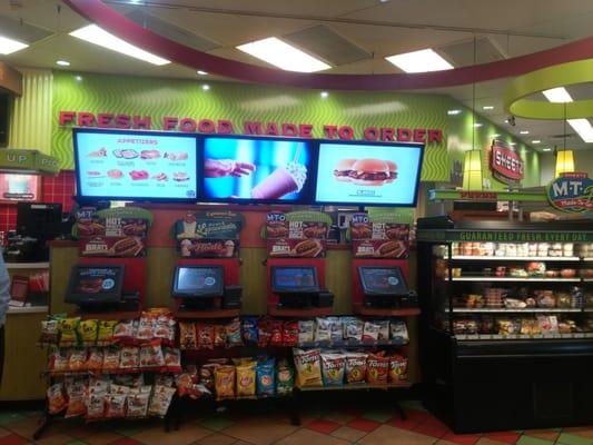 Food ordering stations.